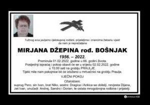 Preminula Mirjana Džepina