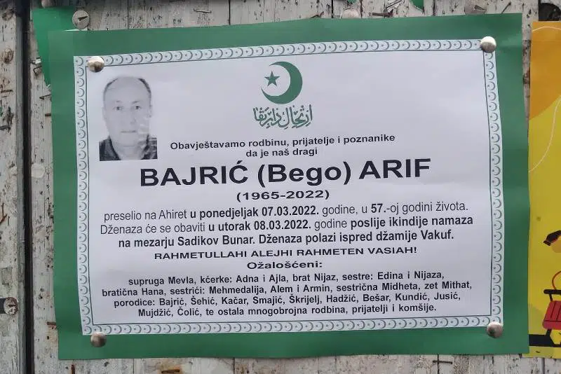 Preminuo Arif Bajrić