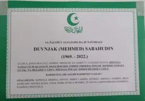 Preminuo Sabahudin Duvnjak