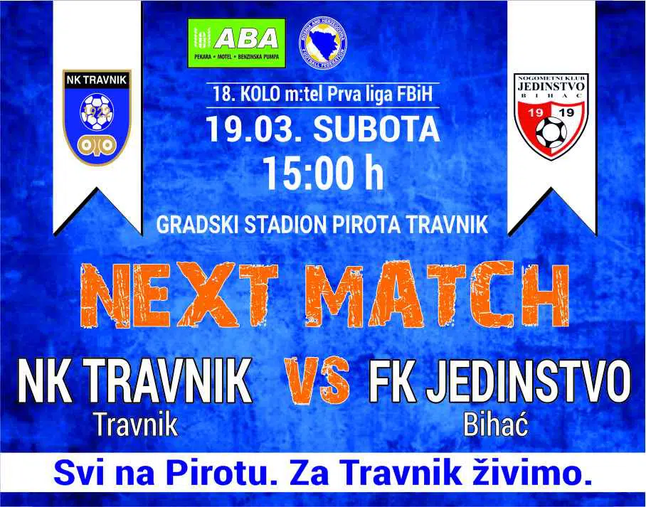 Svi na stadion “Pirota”, potrebni smo NK “Travniku”!