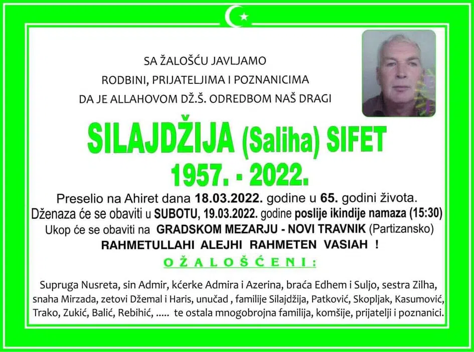 Preminuo Sifet Silajdžija