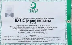 Preminuo Ibrahim Bašić