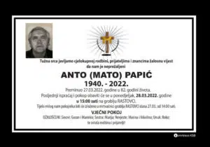 Preminuo Anto Papić