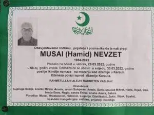 Preminuo Nevzet Musai