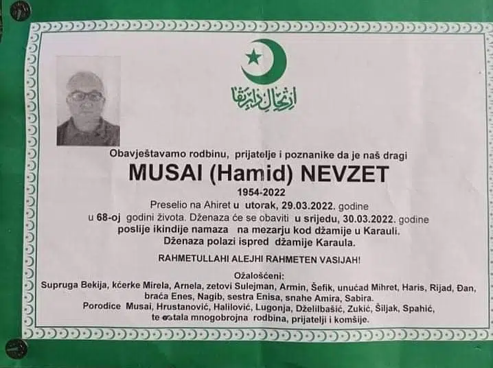 Preminuo Nevzet Musai