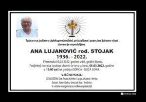 Preminula Ana Lujanović