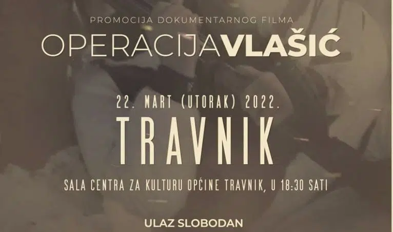 Promocija dokumentarnog filma “Operacija Vlašić” 22. marta u Travniku