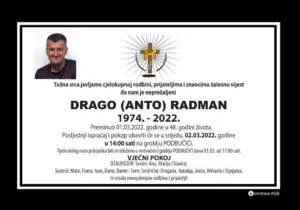 Preminuo Drago Radman