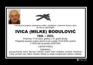 Preminuo Ivica Bodulović