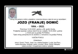 Preminuo Jozo Domić