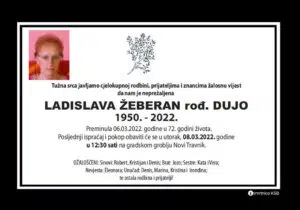 Preminula Ladislava Žeberan