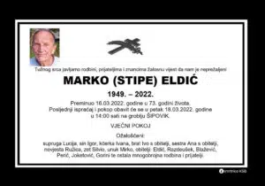 Preminuo Marko Eldić