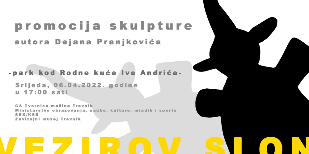 U srijedu promocija skulpture “Vezirov slon”