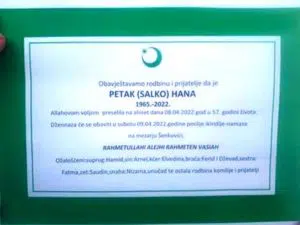 Preminula Hana Petak