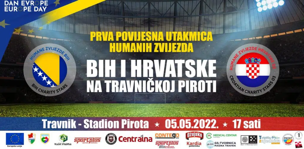 BiH – Hrvatska / Nogometna utakmica Humanih zvijezda u Travniku