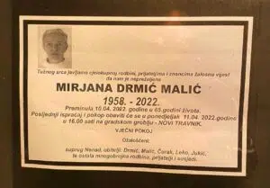 Danas posljednji ispraćaj profesorici Mirjani Drmić Malić