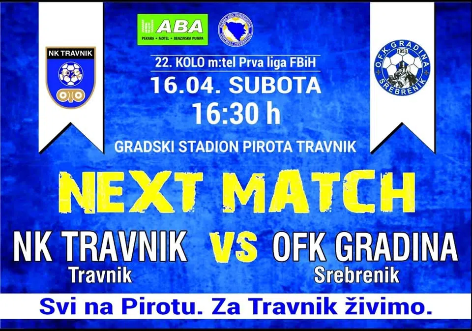 Svi na Pirotu / NK Travnik sutra protiv OFK Gradina iz Srebrenika