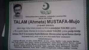 Preminuo Talam Mustafa