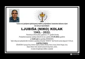 Preminuo Ljubiša Kolak