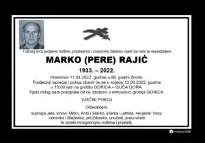 Preminuo Marko Rajić