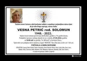 Preminula Vesna Petrić