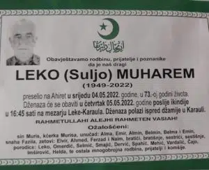Preminuo Leko Muharem