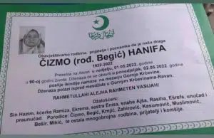 Preminula Hanifa Čizmo