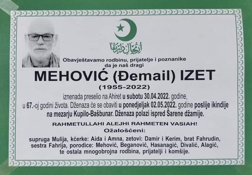preminuo izet mehanović, poznati travnički nastavnik tjelesnog i zdravstvenog odgoja