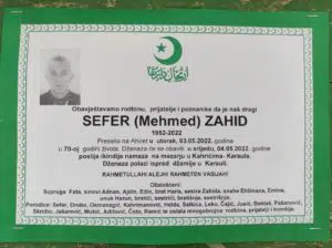 Preminuo Zahid Sefer
