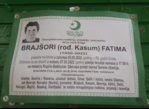 Preminula Brajšori Fatima