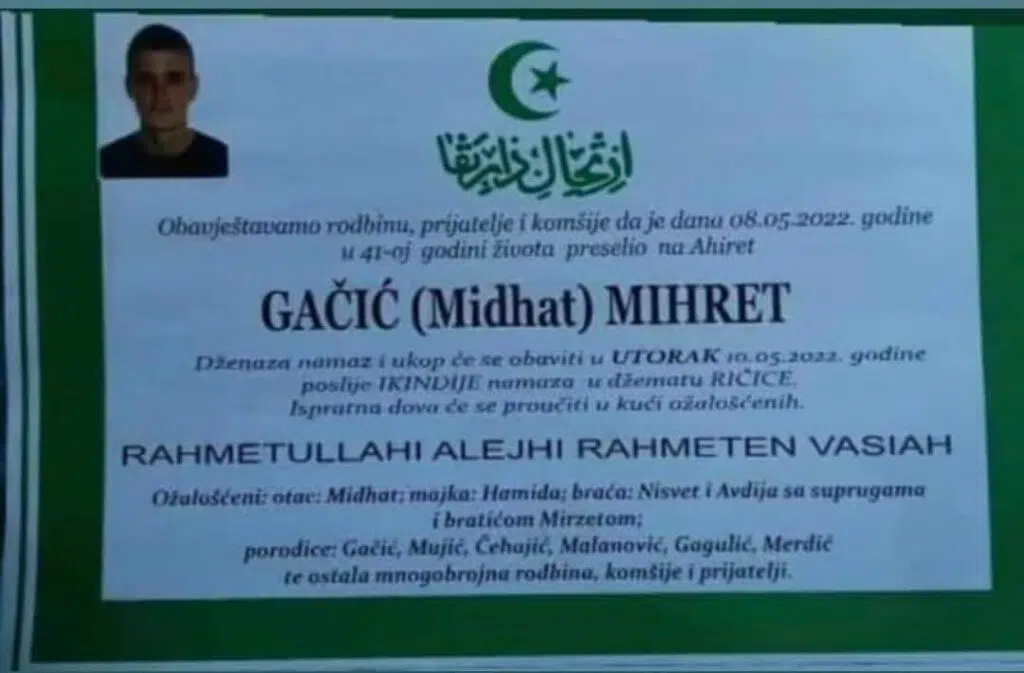 Preminuo Mihret Gačić