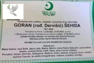 Preminula Šehida Goran