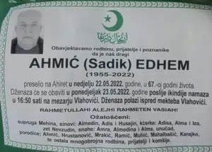 Preminuo Edhem Ahmić