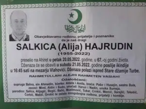Preminuo Hajrudin Salkica