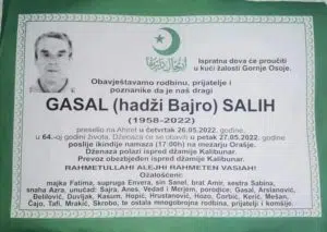 Preminuo Salih Gasal
