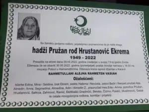 Preminula hadži Pružan Ekrema