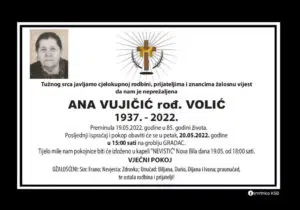 Preminula Ana Vujičić
