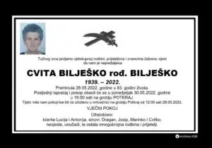 Preminula Cvita Bilješko