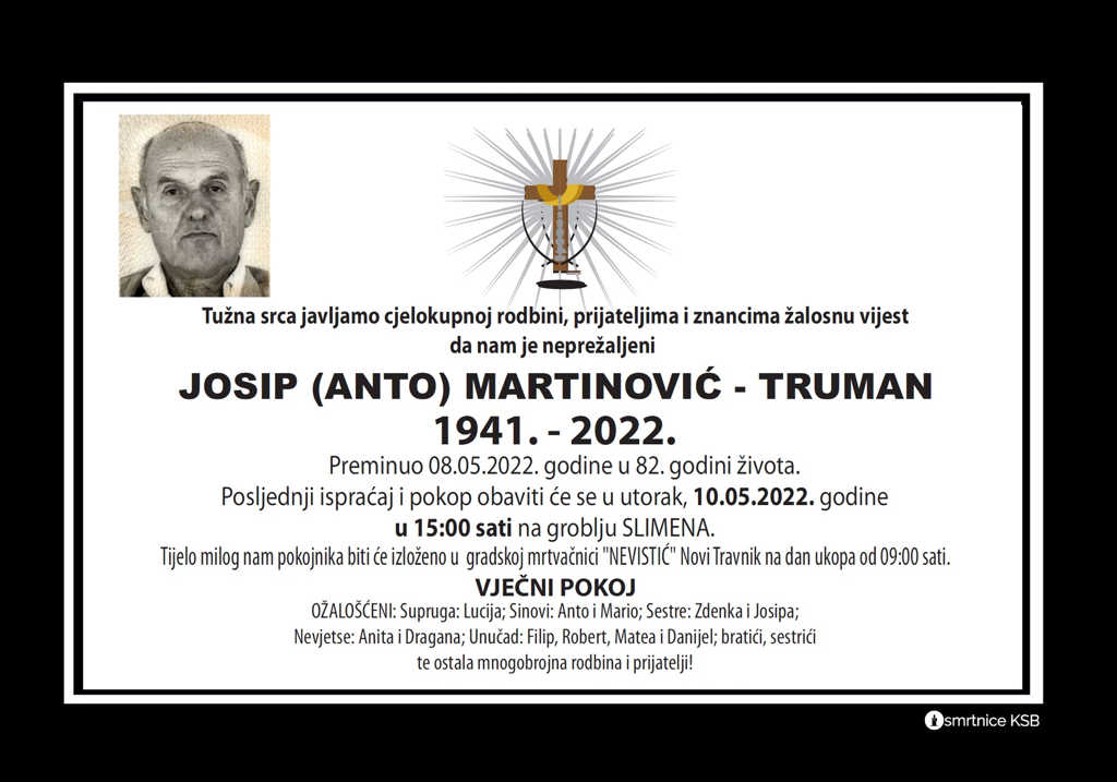 preminuo josip martinović