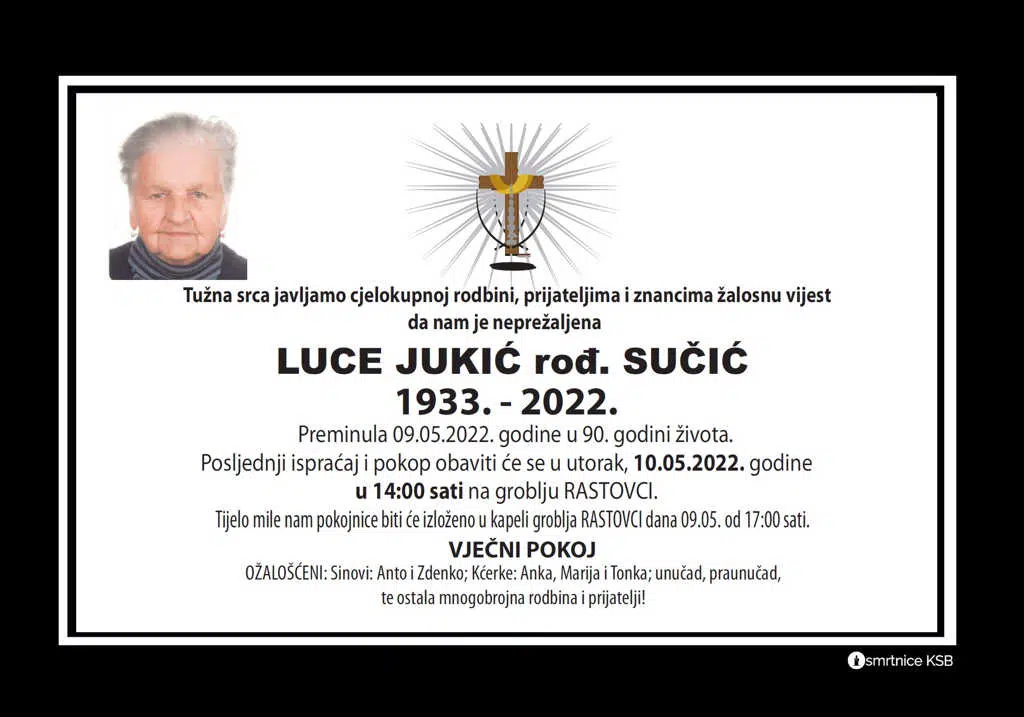 Preminula Luce Jukić