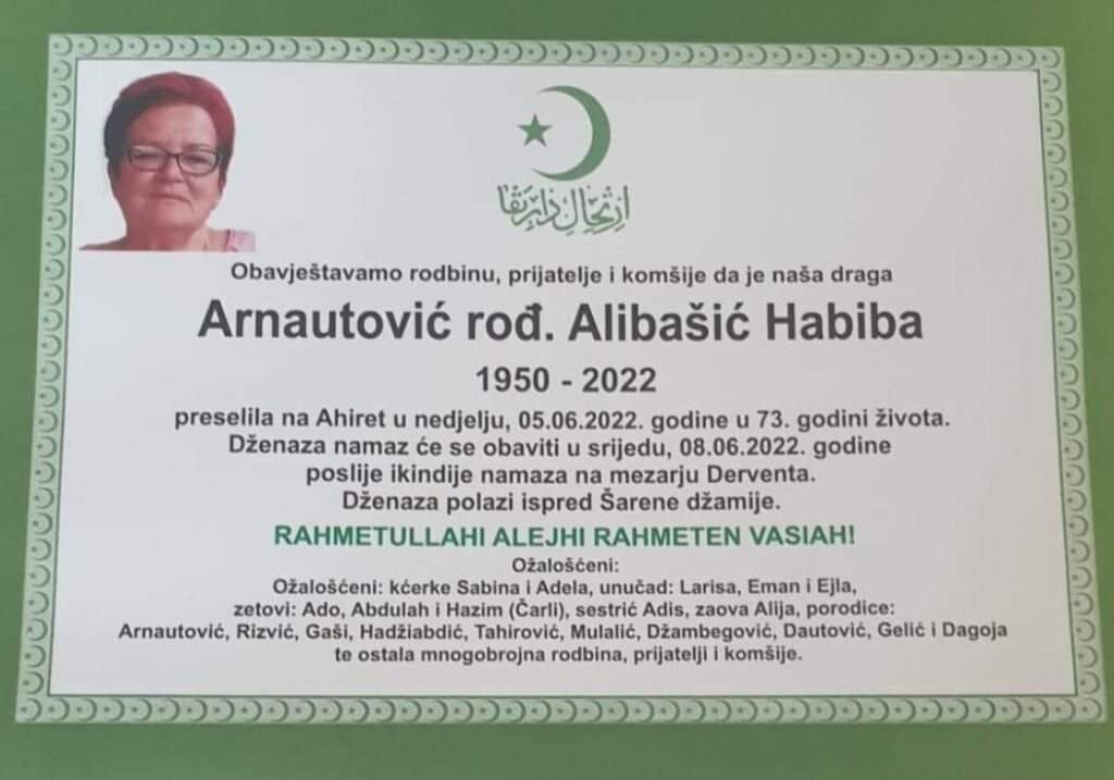 preminula habiba arnautović