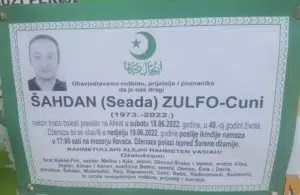 Preminuo Zulfo Šahdan