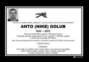 Preminuo Anto Golub