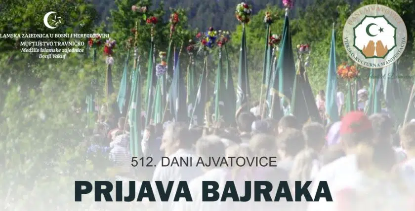 Obavijest o načinu prijavljivanja bajraka i bajraktara za centralni program “512. Dana Ajvatovice”