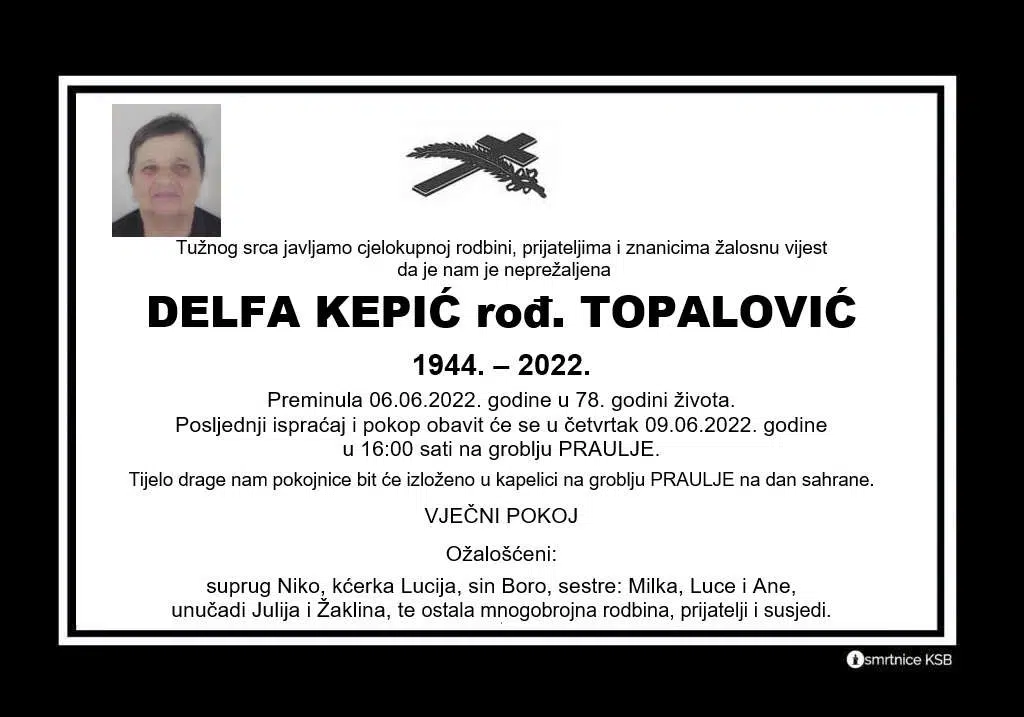 Preminula Delfa Kepić