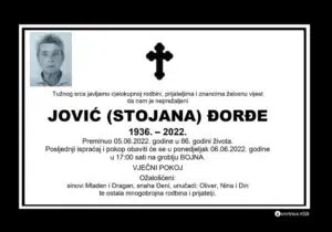 Preminuo Đorđe Jović