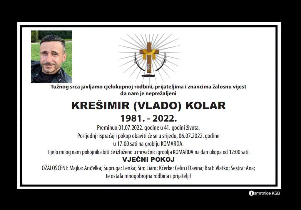 Preminuo Krešimir Kolar