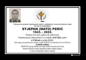 Preminuo Stjepan Perić