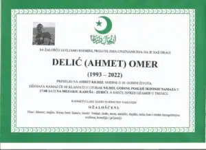 Preminuo Omer Delić