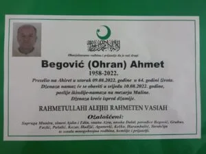 Preminuo Ahmet Begović